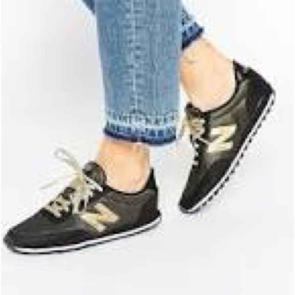 New Balance Women's 410 Black and Gold Sneakers
